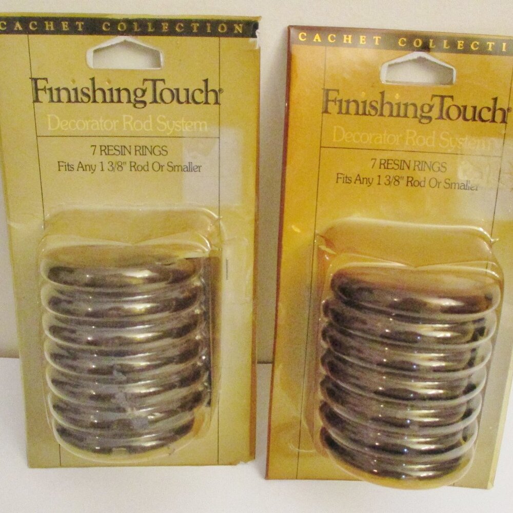Finishing Touch Cachet Collection Drapery Hooks Brown Resin,1 3/8", 2 pks. 7 ea.